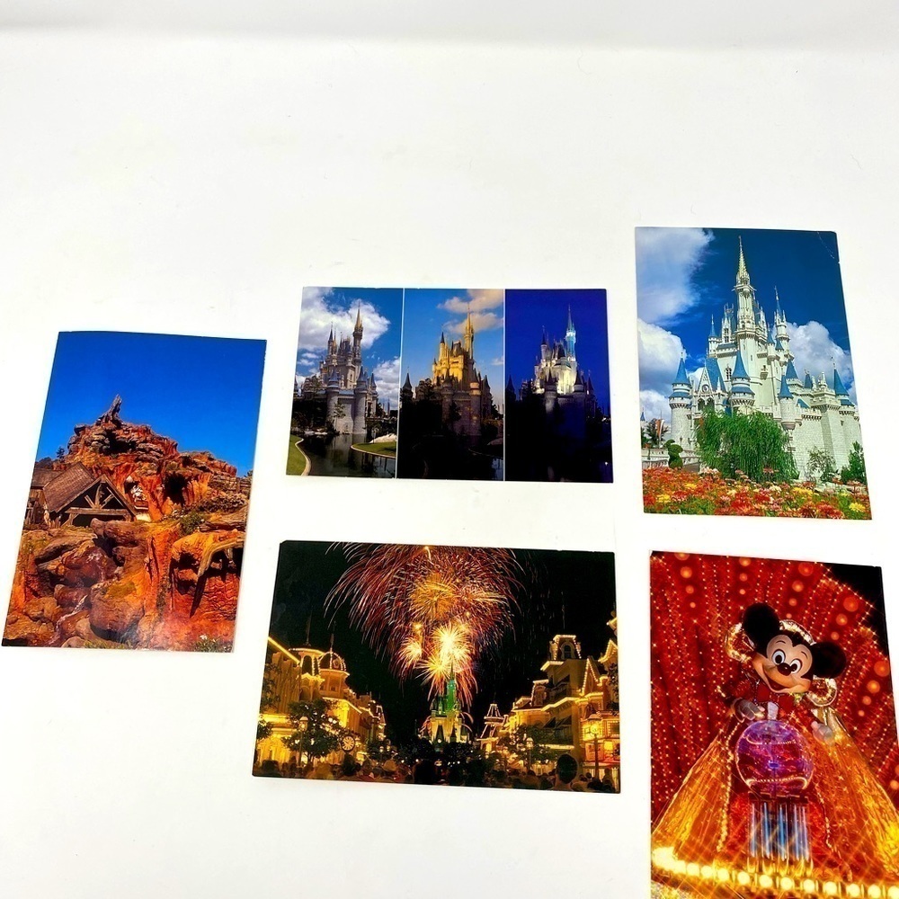 Set of 5 Vintage Disney World Postcards